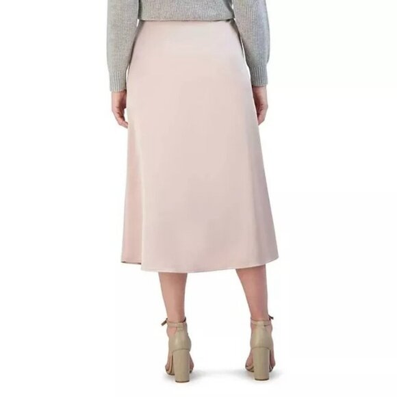 NWT French Connection Satin A-Line Midi Skirt Elegant Silky Cottagecore Size L - Picture 2 of 14